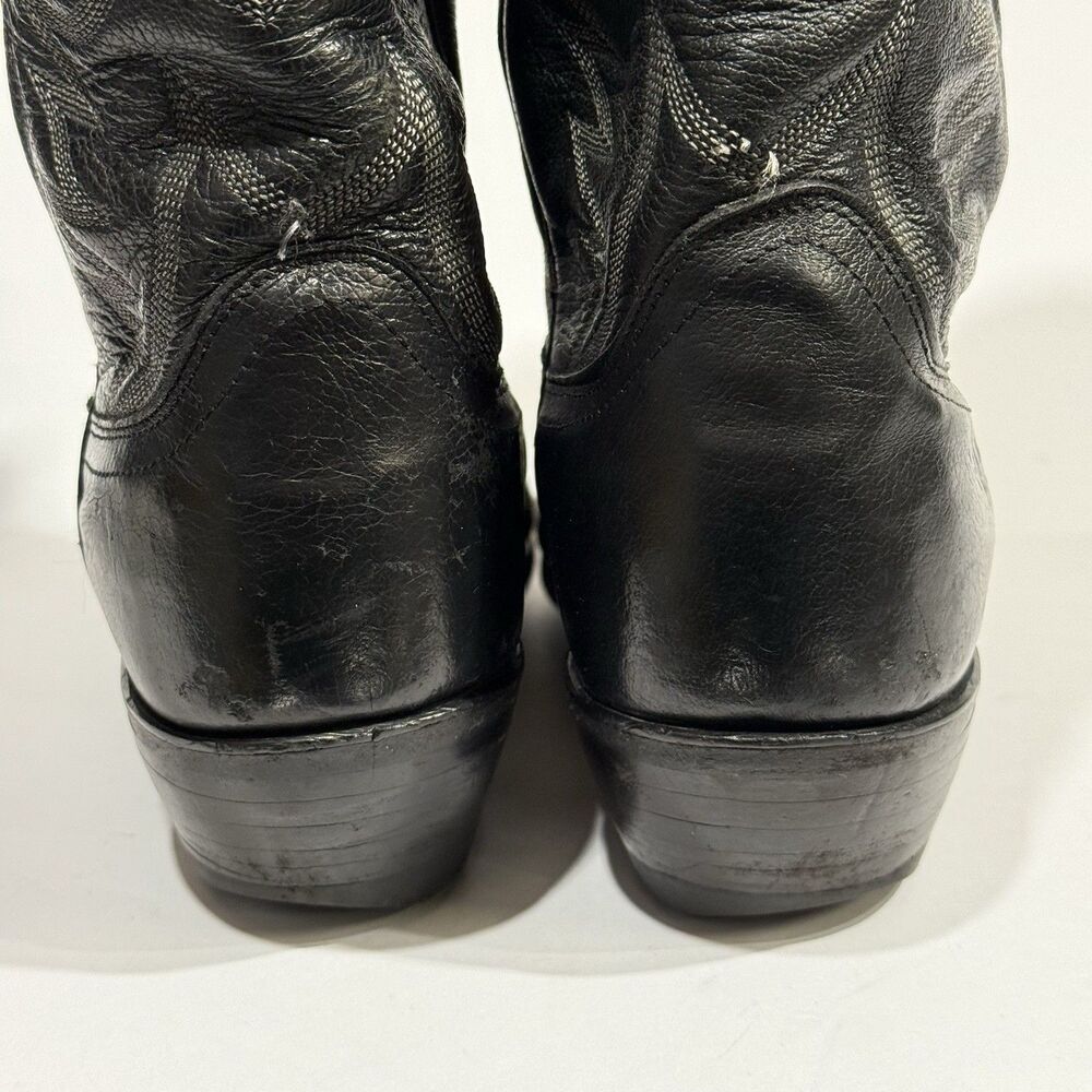 Dan Post Black Men's Size 10 D Pebble Grain Cowboy Boots - Picture 6 of 16